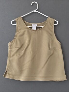 Koret Olive Tank Top Scoop Neck Sleeveless